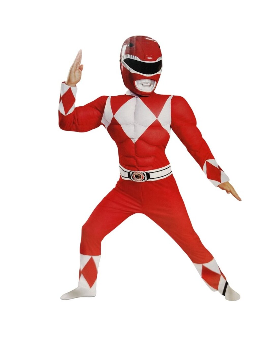 Power Rangers Red Ranger Boys Small 6/7 Halloween Costume Disguise NWT